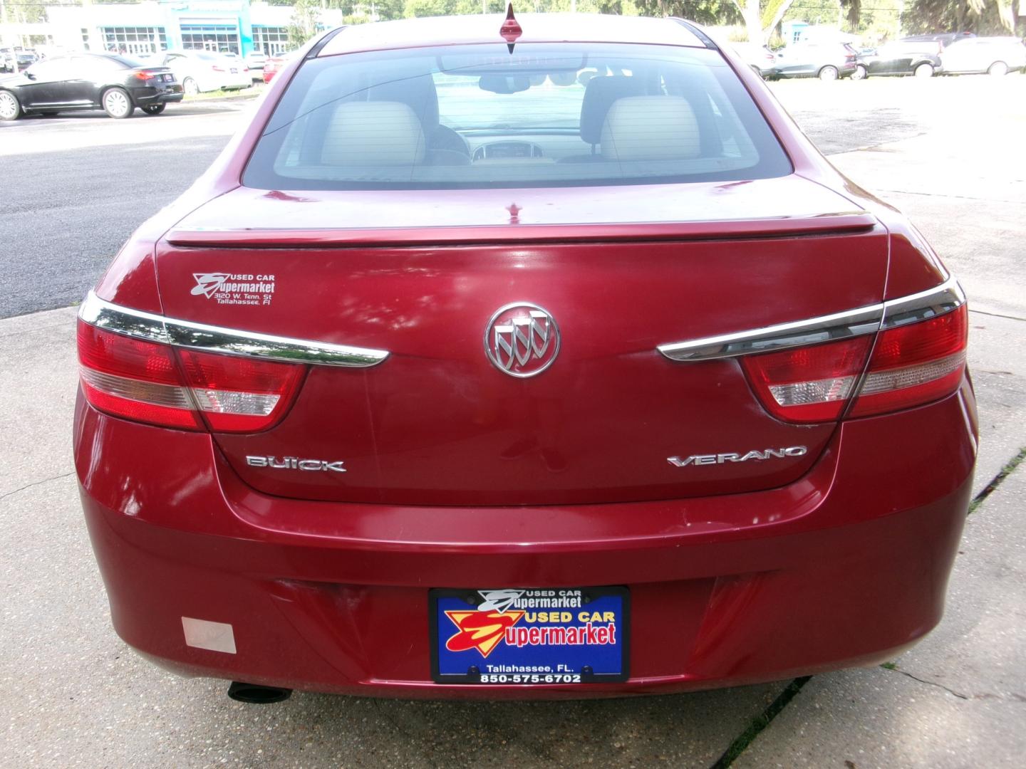 2012 Maroon /Tan Leather Buick Verano Base (1G4PP5SK1C4) with an 2.4L L4 DOHC 16V FFV engine, 6-Speed Automatic transmission, located at 3120 W Tennessee St, Tallahassee, FL, 32304-1002, (850) 575-6702, 30.458841, -84.349648 - Used Car Supermarket is proud to present you with this loaded immaculate 2012 Buick Verano sedan with low miles and leather. Used Car Supermarket prides itself in offering you the finest pre-owned vehicle in Tallahassee. Used Car Supermarket has been locally family owned and operated for over 50 yea- Photo#4