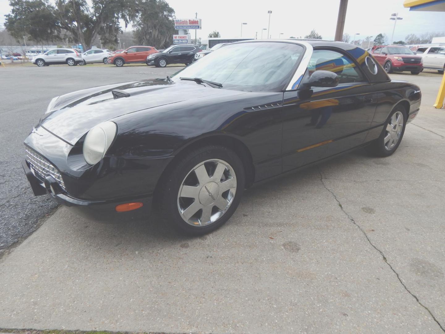 2002 Black /Charcoal Leather Ford Thunderbird Premium (1FAHP60A02Y) with an 3.9L V8 DOHC 32V engine, 5-Speed Automatic Overdrive transmission, located at 3120 W Tennessee St, Tallahassee, FL, 32304-1002, (850) 575-6702, 30.458841, -84.349648 - Used Car Supermarket is proud to present you with this loaded immaculate 2002 Ford Thunderbird Hardtop Convertible Premium with low miles and leather. Used Car Supermarket prides itself in offering you the finest pre-owned vehicle in Tallahassee. Used Car Supermarket has been locally family owned an - Photo#1