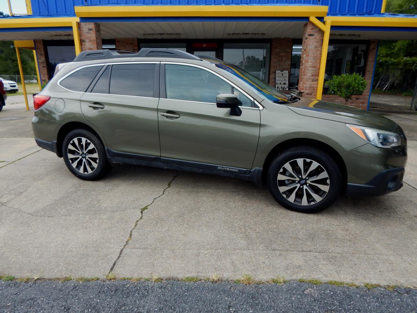 2015 Cypress Green /neutral leather Subaru Outback Limited (4S4BSALCXF3) with an 2.5l-4 cyl. engine, Automatic transmission, located at 3120 W Tennessee St, Tallahassee, FL, 32304-1002, (850) 575-6702, 30.458841, -84.349648 - Used Car Supermarket is proud to present you with this loaded immaculate 2015 Subaru Outback 2.5 Limited with leather, sunroof and Navigation. Used Car Supermarket prides itself in offering you the finest pre-owned vehicle in Tallahassee. Used Car Supermarket has been locally family owned and operat - Photo#0