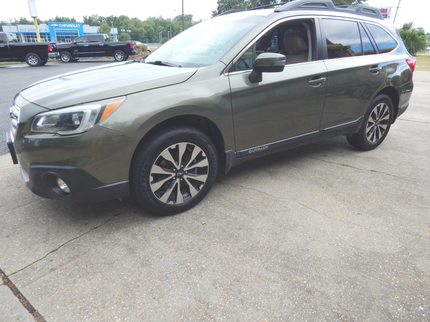 2015 Cypress Green /neutral leather Subaru Outback Limited (4S4BSALCXF3) with an 2.5l-4 cyl. engine, Automatic transmission, located at 3120 W Tennessee St, Tallahassee, FL, 32304-1002, (850) 575-6702, 30.458841, -84.349648 - Used Car Supermarket is proud to present you with this loaded immaculate 2015 Subaru Outback 2.5 Limited with leather, sunroof and Navigation. Used Car Supermarket prides itself in offering you the finest pre-owned vehicle in Tallahassee. Used Car Supermarket has been locally family owned and operat - Photo#1