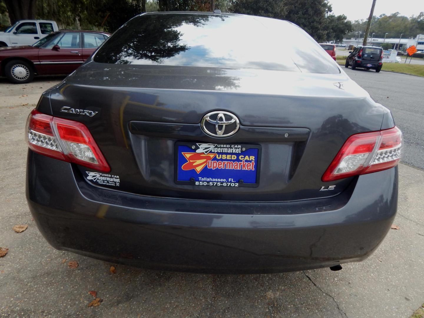 2010 Charcoal /Gray Toyota Camry LE (4T1BF3EK4AU) with an 2.5L L4 DOHC 16V engine, Automatic transmission, located at 3120 W Tennessee St, Tallahassee, FL, 32304-1002, (850) 575-6702, 30.458841, -84.349648 - Used Car Supermarket is proud to present you with this loaded immaculate 2010 Toyota Camry LE with low miles. Used Car Supermarket prides itself in offering you the finest pre-owned vehicle in Tallahassee. Used Car Supermarket has been locally family owned and operated for a half century. Our Camry - Photo#3