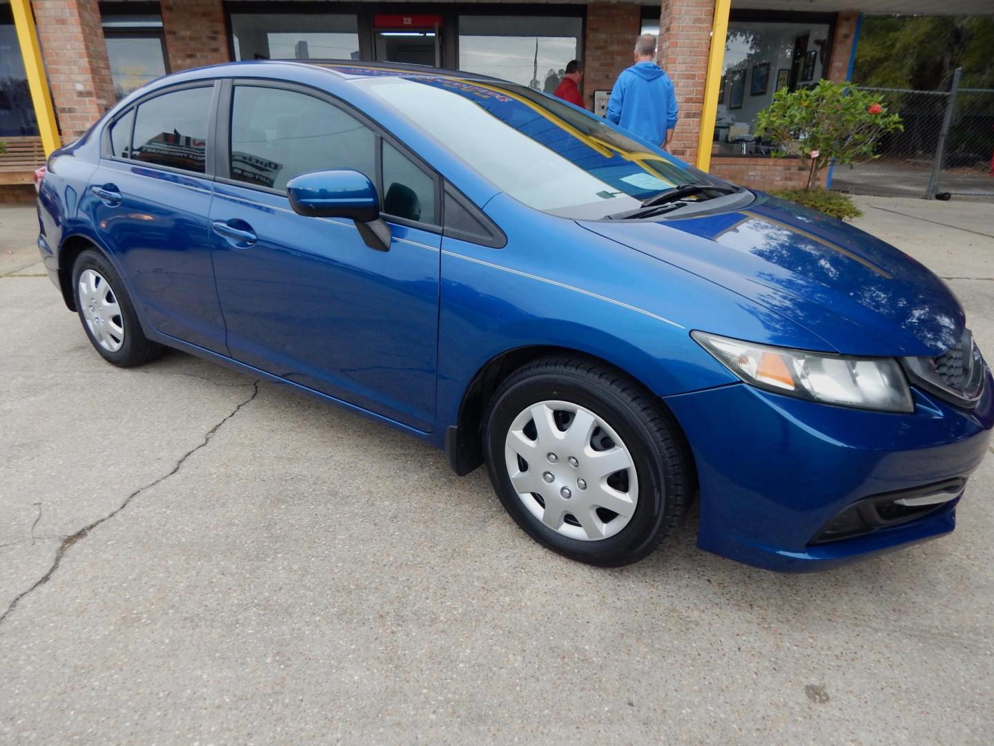 2014 Blue /Gray Honda Civic LX Sedan CVT (19XFB2F53EE) with an 1.8L L4 SOHC 16V engine, Automatic transmission, located at 3120 W Tennessee St, Tallahassee, FL, 32304-1002, (850) 575-6702, 30.458841, -84.349648 - Photo#0