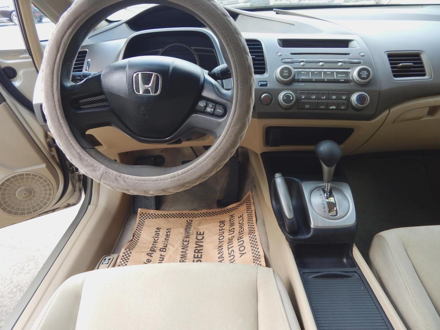 2008 Champagne /Tan Honda Civic LX Sedan AT (1HGFA16508L) with an 1.8L L4 SOHC 16V engine, Automatic transmission, located at 3120 W Tennessee St, Tallahassee, FL, 32304-1002, (850) 575-6702, 30.458841, -84.349648 - Used Car Supermarket is proud to present you with this loaded immaculate 2008 Honda Civic LX sedan with low miles. Used Car Supermarket prides itself in offering you the finest pre-owned vehicle in Tallahassee. Used Car Supermarket has been locally family owned and operated for over 49 years. Our Ci - Photo#6