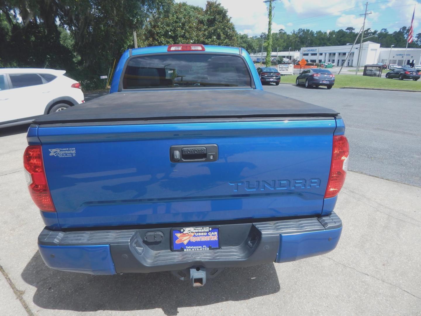 2016 Blue /Gray Leather Toyota Tundra Limited 5.7L FFV Crew Max (5TFFW5F12GX) with an 5.7L V8 DOHC 32V FFV engine, Automatic transmission, located at 3120 W Tennessee St, Tallahassee, FL, 32304-1002, (850) 575-6702, 30.458841, -84.349648 - Photo#2