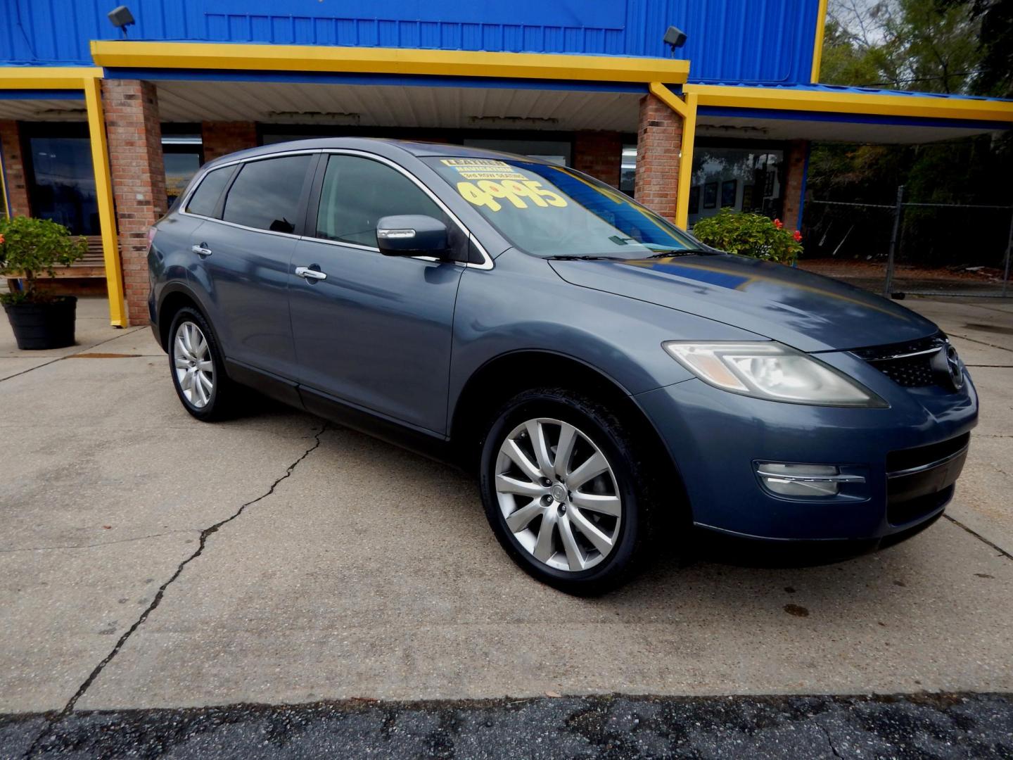 2008 Gunmetal Blue /Charcoal Leather Mazda CX-9 Grand Touring FWD (JM3TB28A780) with an 3.7L V6 DOHC 24V engine, Automatic transmission, located at 3120 W Tennessee St, Tallahassee, FL, 32304-1002, (850) 575-6702, 30.458841, -84.349648 - Photo#0