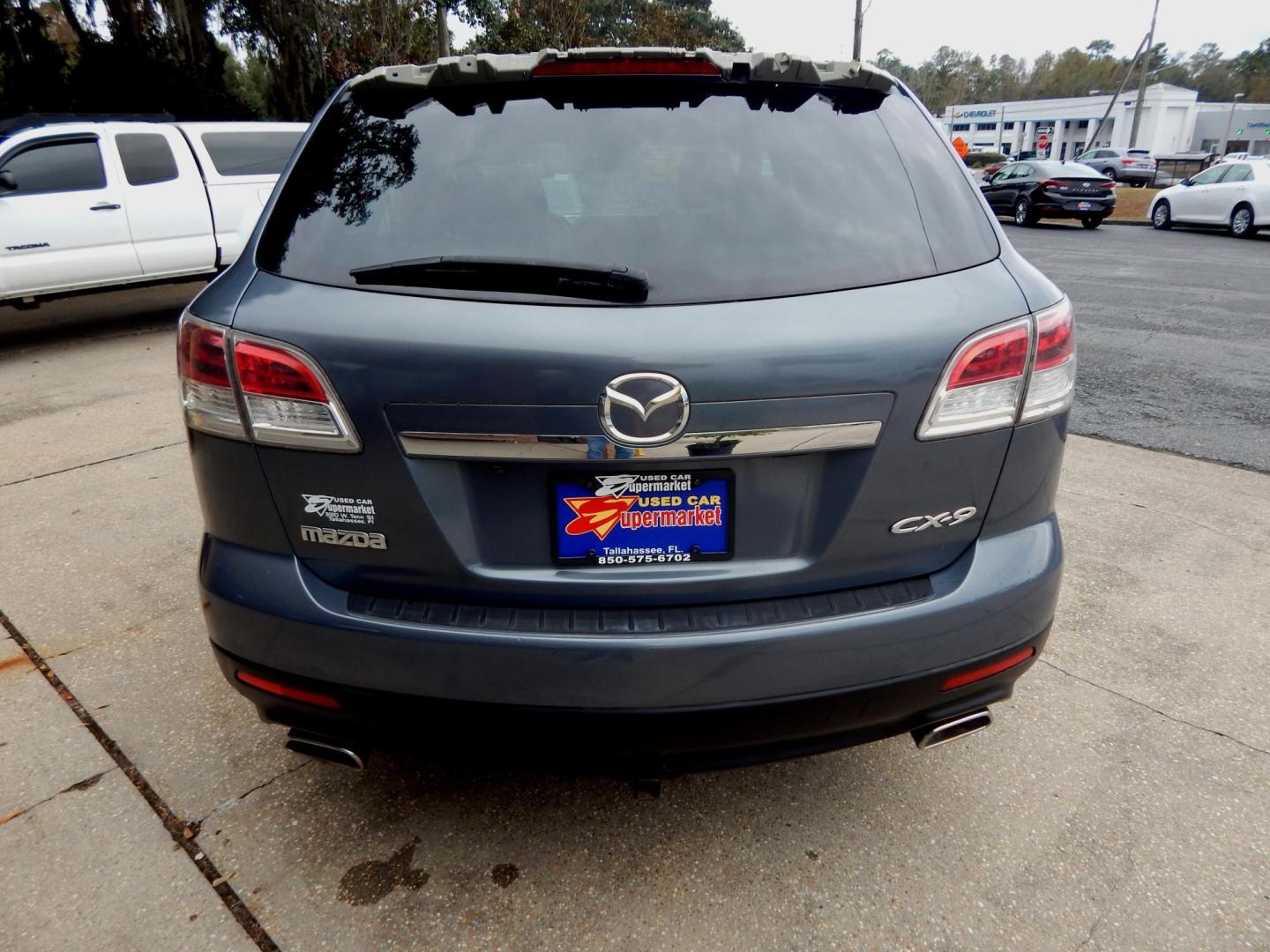 2008 Gunmetal Blue /Charcoal Leather Mazda CX-9 Grand Touring FWD (JM3TB28A780) with an 3.7L V6 DOHC 24V engine, Automatic transmission, located at 3120 W Tennessee St, Tallahassee, FL, 32304-1002, (850) 575-6702, 30.458841, -84.349648 - Photo#3