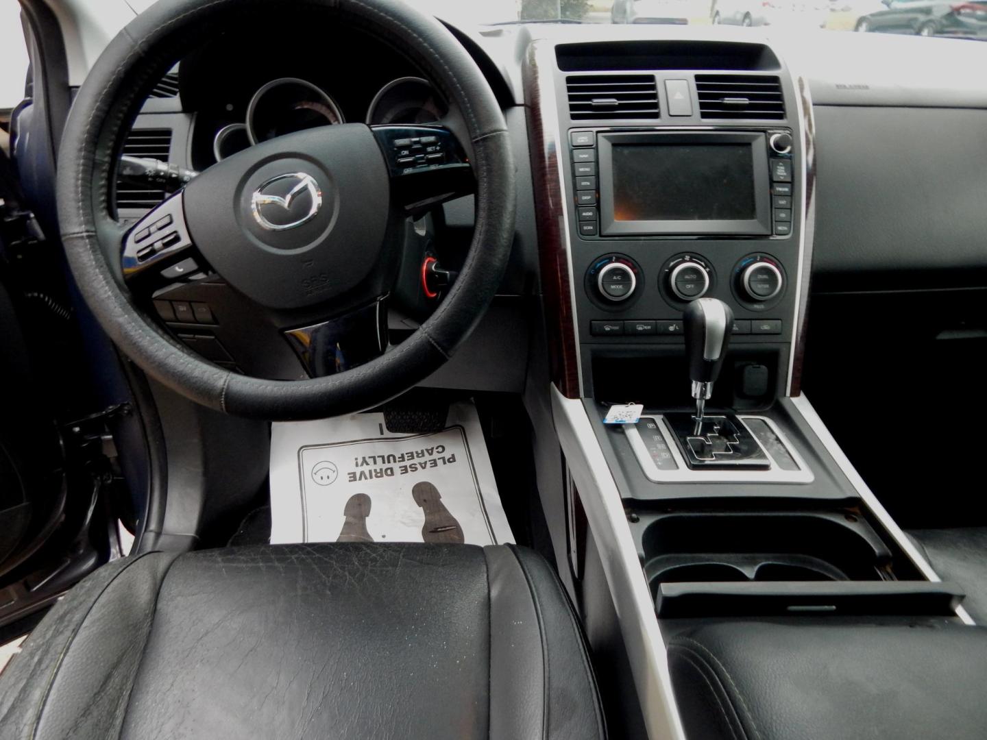 2008 Gunmetal Blue /Charcoal Leather Mazda CX-9 Grand Touring FWD (JM3TB28A780) with an 3.7L V6 DOHC 24V engine, Automatic transmission, located at 3120 W Tennessee St, Tallahassee, FL, 32304-1002, (850) 575-6702, 30.458841, -84.349648 - Photo#4