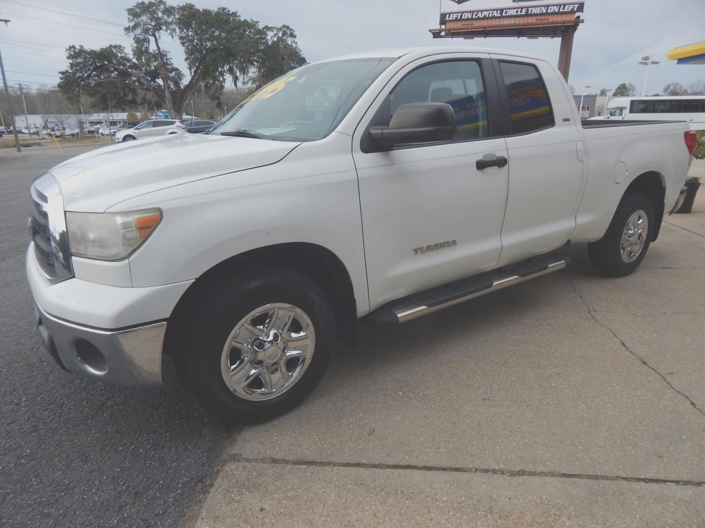 2012 White /Gray Toyota Tundra Base (5TFRM5F11CX) with an V-8 engine, Automatic transmission, located at 3120 W Tennessee St, Tallahassee, FL, 32304-1002, (850) 575-6702, 30.458841, -84.349648 - Used Car Supermarket is proud to present you with this loaded immaculate 2012 Toyota Tundra Double Cab V8. Used Car Supermarket prides itself in offering you the finest pre-owned vehicle in Tallahassee. Used Car Supermarket has been locally family owned and operated for over a half century. Our Tund - Photo#1