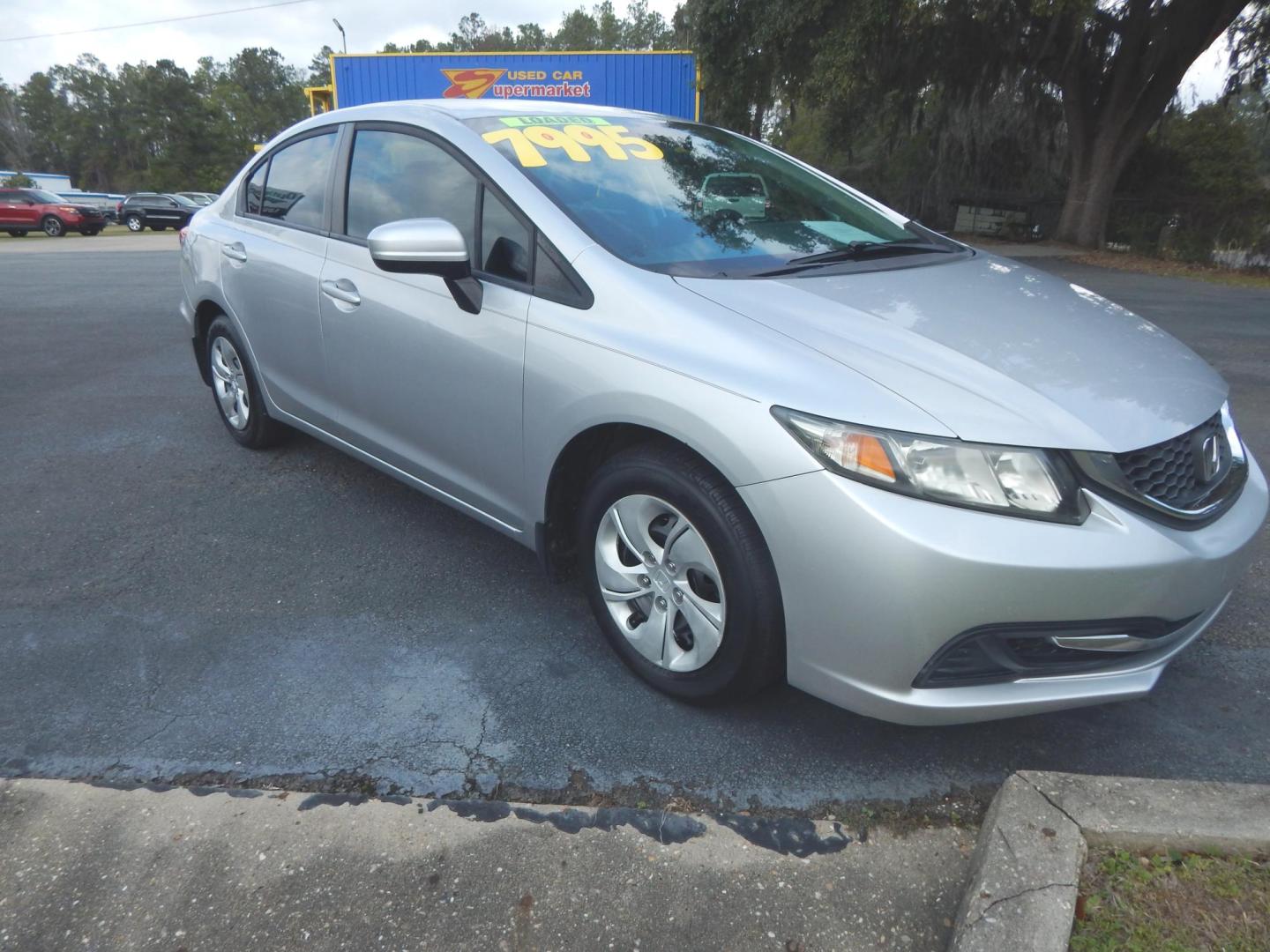 2014 Silver Metallic /Charcoal Honda Civic LX Sedan (19XFB2F55EE) with an 1.8L L4 SOHC 16V engine, Continuously Variable Transmission transmission, located at 3120 W Tennessee St, Tallahassee, FL, 32304-1002, (850) 575-6702, 30.458841, -84.349648 - Used Car Supermarket is proud to present you with this loaded immaculate 2014 Honda Civic LX Sedan automatic. Used Car Supermarket prides itself in offering you the finest pre-owned vehicle in Tallahassee. Used Car Supermarket has been locally family owned and operated for over 50 years. Our Civic L - Photo#1