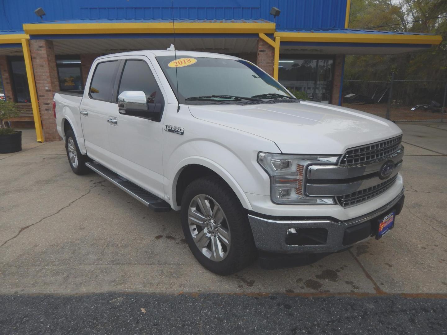 2018 Pearl White /Tan Leather Ford F-150 Lariat SuperCrew 5.5-ft. Bed 2WD (1FTEW1CG9JK) with an 3.5L V6 TURBO engine, Automatic transmission, located at 3120 W Tennessee St, Tallahassee, FL, 32304-1002, (850) 575-6702, 30.458841, -84.349648 - Used Car Supermarket is proud to present you with this loaded immaculate 2018 Ford F150 Lariat Crew Cab with leather and Navigation. Used Car Supermarket prides itself in offering you the finest pre-owned vehicle in Tallahassee. Used Car Supermarket has been locally family owned and operated for ove - Photo#0