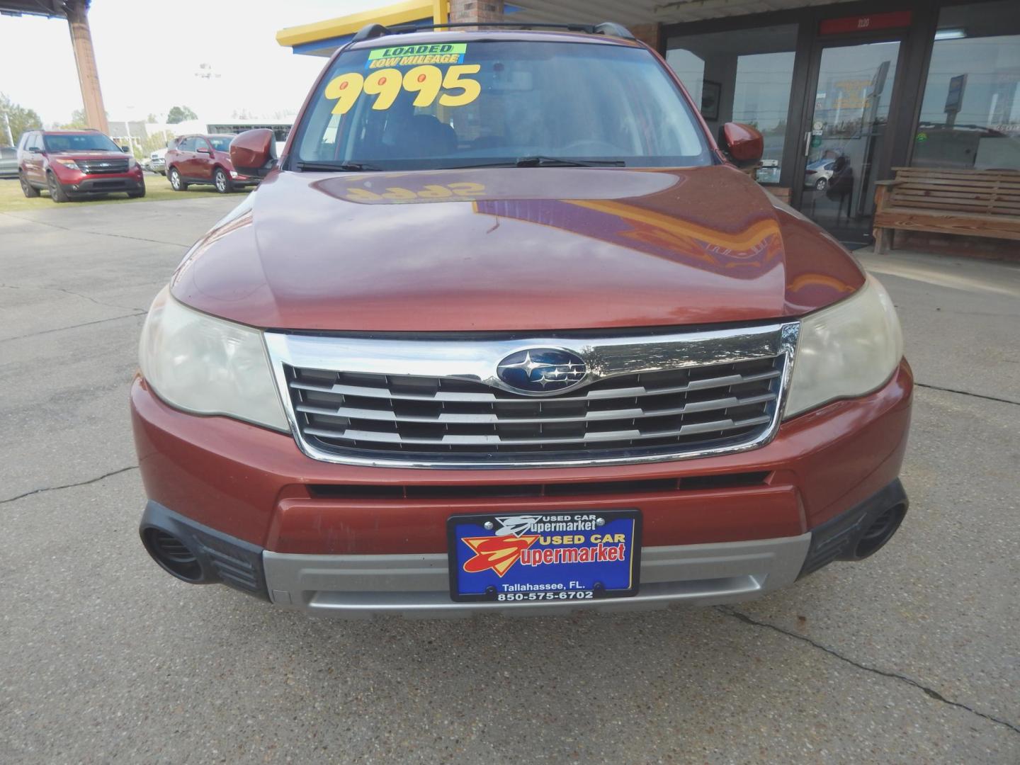 2010 Maroon /Charcoal Subaru Forester 2.5X Premium (JF2SH6CC6AH) with an 2.5L H4 SOHC 16V engine, 4-Speed Automatic transmission, located at 3120 W Tennessee St, Tallahassee, FL, 32304-1002, (850) 575-6702, 30.458841, -84.349648 - Used Car Supermarket is proud to present you with this loaded immaculate 2010 Subaru Forester 2.5X Premium with low miles and sunroof. Used Car Supermarket prides itself in offering you the finest pre-owned vehicle in Tallahassee. Used Car Supermarket has been locally family owned and operated for o - Photo#2