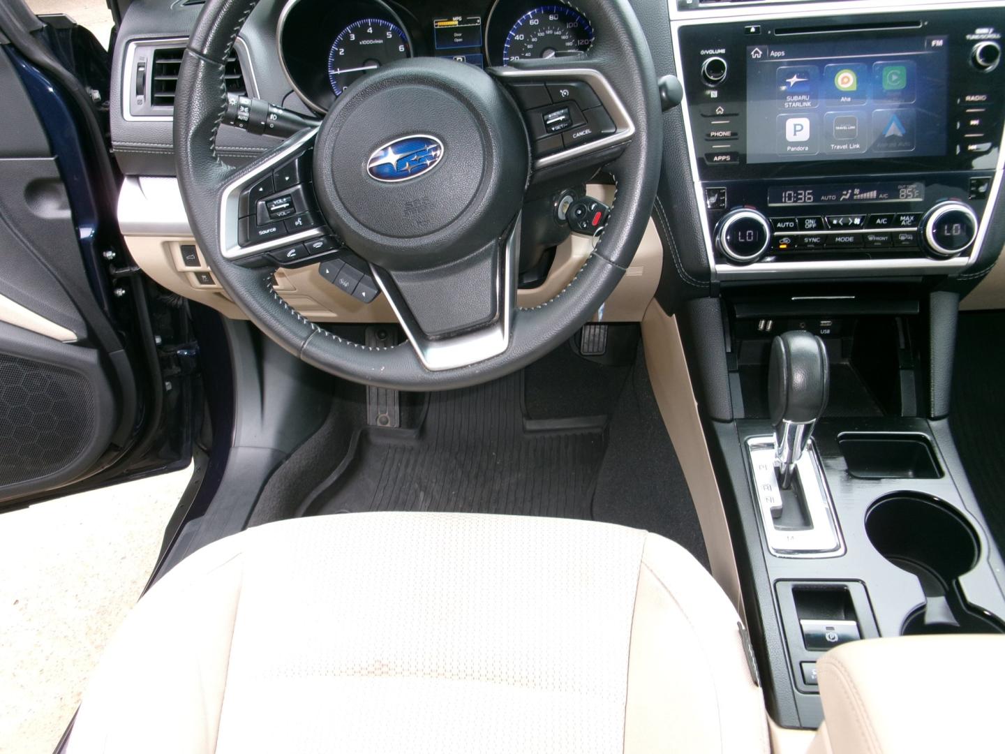 2018 Blue /Tan Subaru Outback 2.5i Premium (4S4BSADC6J3) with an 2.5L H4 DOHC 16V engine, Automatic transmission, located at 3120 W Tennessee St, Tallahassee, FL, 32304-1002, (850) 575-6702, 30.458841, -84.349648- Photo#14