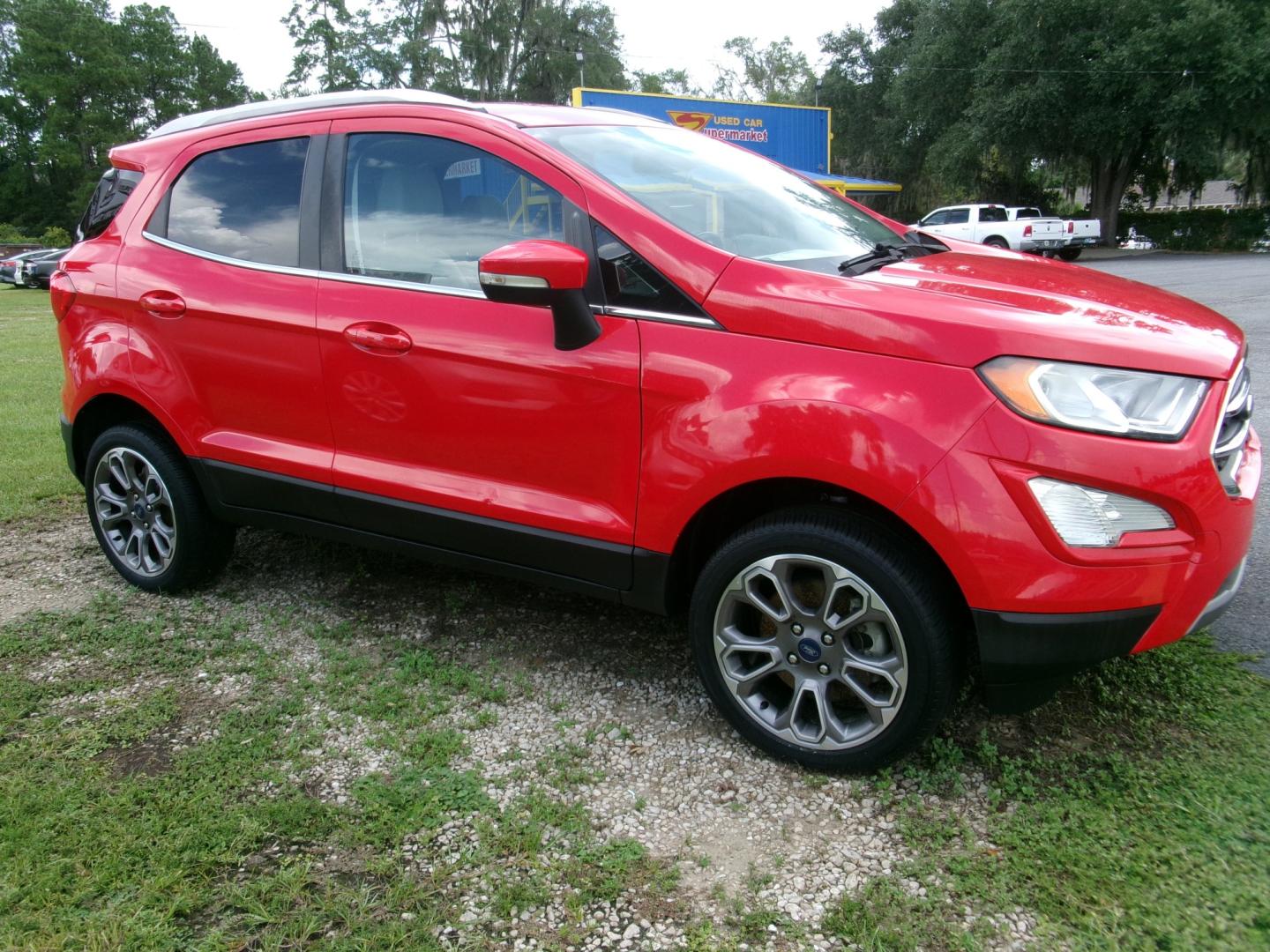 2020 Red /Gray Leather Ford EcoSport Titanium AWD (MAJ6S3KL2LC) with an 2.0L L4 DOHC 16V engine, Automatic transmission, located at 3120 W Tennessee St, Tallahassee, FL, 32304-1002, (850) 575-6702, 30.458841, -84.349648 - Used Car Supermarket is proud to present you with this loaded immaculate 2020 Ford Ecosport Titanium with leather, Navigation and low miles. Used Car Supermarket prides itself in offering you the finest pre-owned vehicle in Tallahassee. Used Car Supermarket has been locally family owned and operated- Photo#1