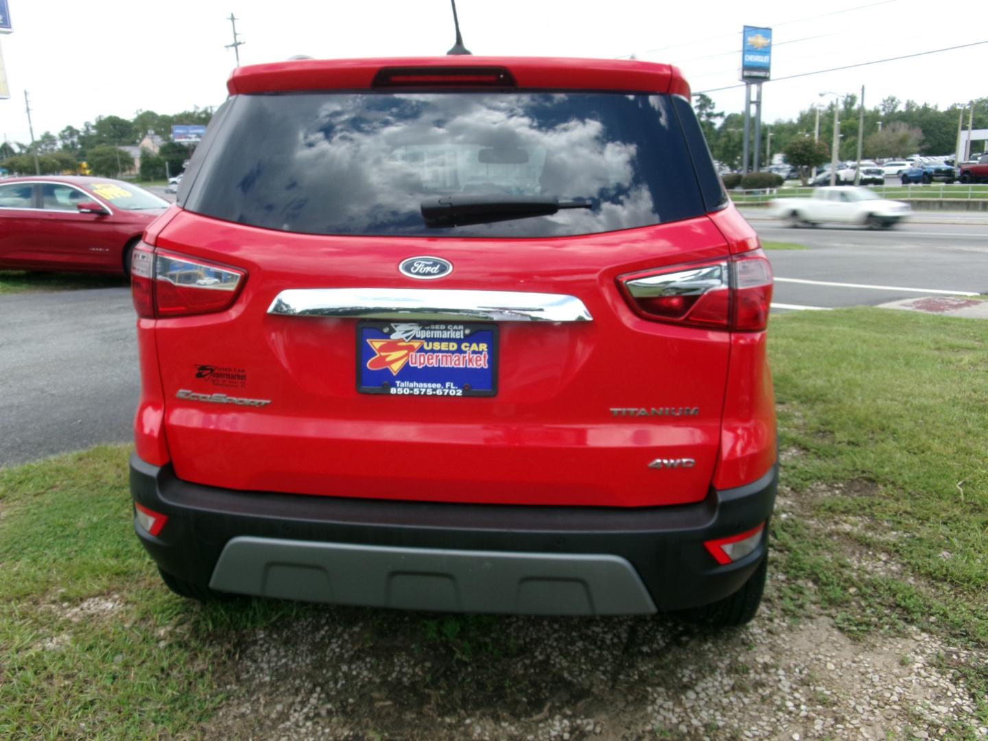 2020 Red /Gray Leather Ford EcoSport Titanium AWD (MAJ6S3KL2LC) with an 2.0L L4 DOHC 16V engine, Automatic transmission, located at 3120 W Tennessee St, Tallahassee, FL, 32304-1002, (850) 575-6702, 30.458841, -84.349648 - Used Car Supermarket is proud to present you with this loaded immaculate 2020 Ford Ecosport Titanium with leather, Navigation and low miles. Used Car Supermarket prides itself in offering you the finest pre-owned vehicle in Tallahassee. Used Car Supermarket has been locally family owned and operated- Photo#3
